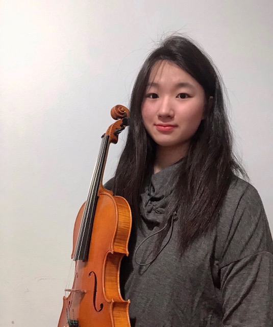 Angela Lee posed with her Violin 